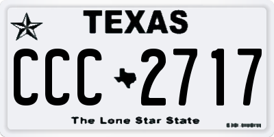 TX license plate CCC2717