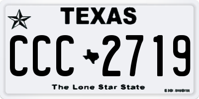 TX license plate CCC2719