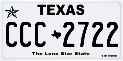 TX license plate CCC2722