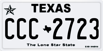 TX license plate CCC2723