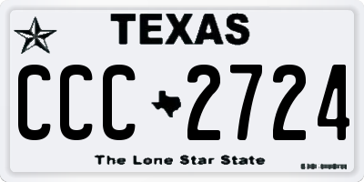 TX license plate CCC2724