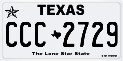 TX license plate CCC2729