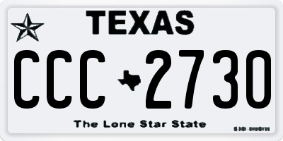 TX license plate CCC2730
