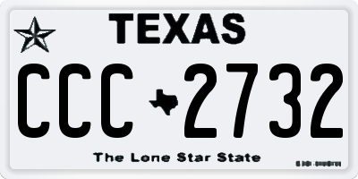 TX license plate CCC2732