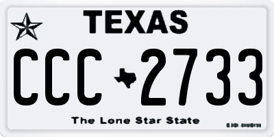 TX license plate CCC2733