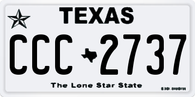 TX license plate CCC2737