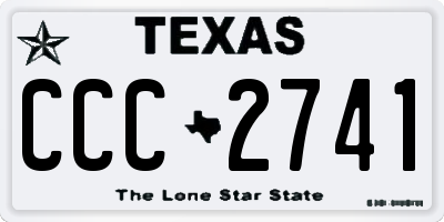 TX license plate CCC2741
