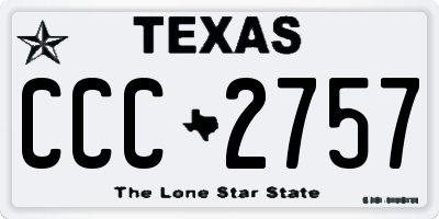 TX license plate CCC2757