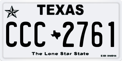 TX license plate CCC2761
