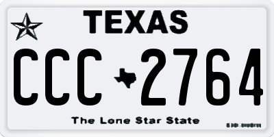TX license plate CCC2764