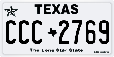 TX license plate CCC2769