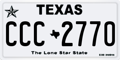 TX license plate CCC2770