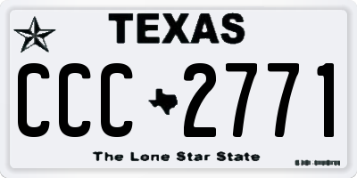 TX license plate CCC2771