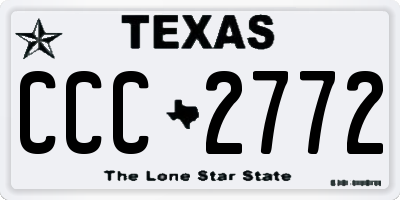 TX license plate CCC2772