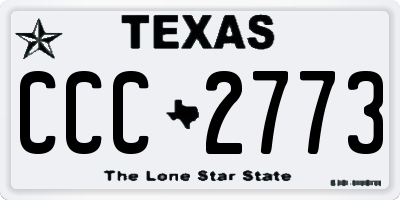 TX license plate CCC2773