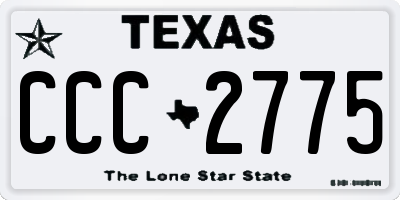 TX license plate CCC2775
