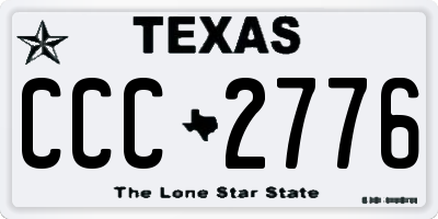 TX license plate CCC2776