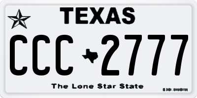 TX license plate CCC2777