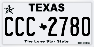 TX license plate CCC2780