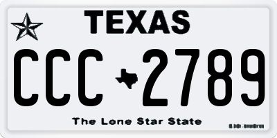 TX license plate CCC2789
