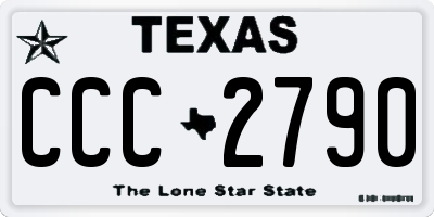 TX license plate CCC2790