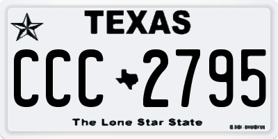 TX license plate CCC2795