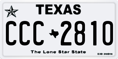 TX license plate CCC2810