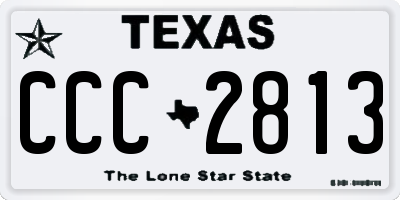 TX license plate CCC2813