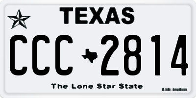 TX license plate CCC2814