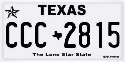 TX license plate CCC2815