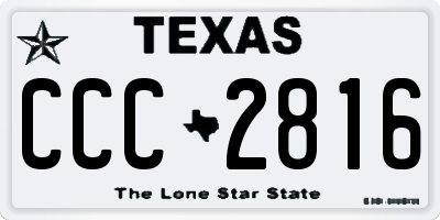 TX license plate CCC2816