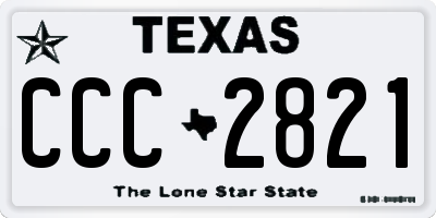 TX license plate CCC2821
