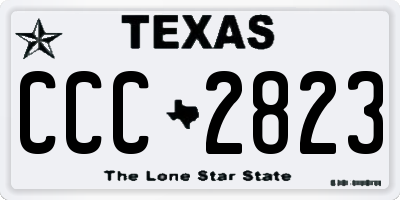 TX license plate CCC2823