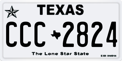 TX license plate CCC2824