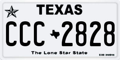 TX license plate CCC2828