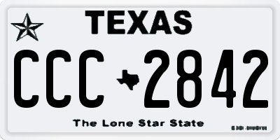 TX license plate CCC2842