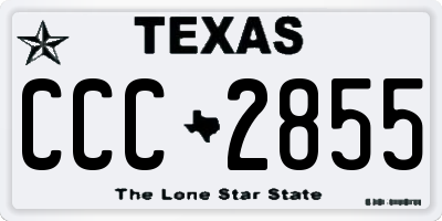 TX license plate CCC2855