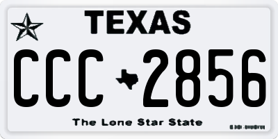 TX license plate CCC2856