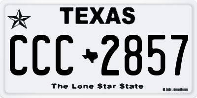 TX license plate CCC2857