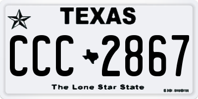 TX license plate CCC2867