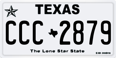 TX license plate CCC2879