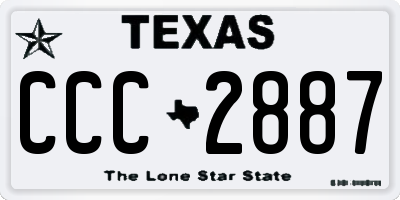 TX license plate CCC2887