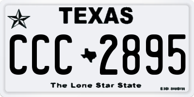 TX license plate CCC2895