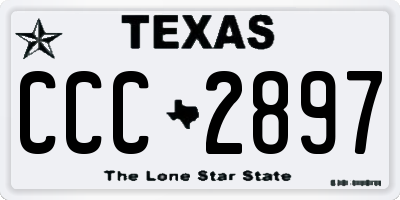 TX license plate CCC2897