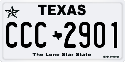 TX license plate CCC2901