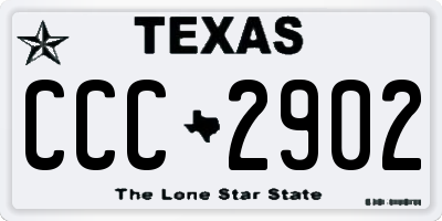 TX license plate CCC2902
