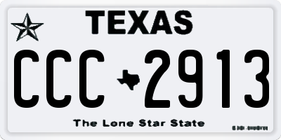 TX license plate CCC2913