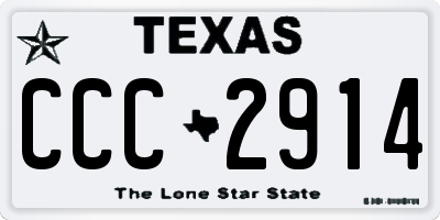 TX license plate CCC2914