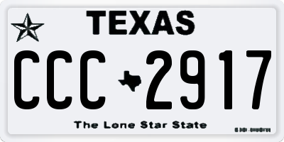 TX license plate CCC2917