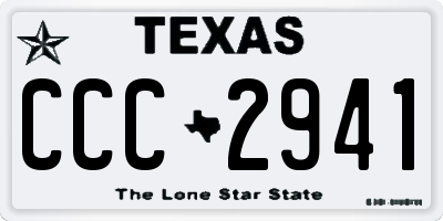 TX license plate CCC2941